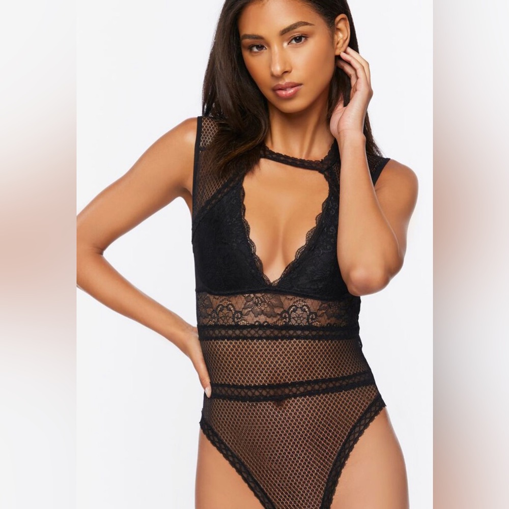 Cutout Lace Lingerie Bodysuit